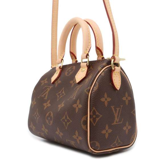 Louis Vuitton Speedy Bag Shoulder Monogram Canvas Nano - Picture 1 of 9